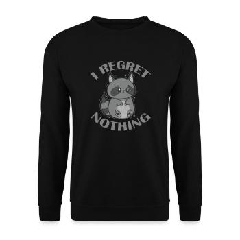 Je ne regrette rien raton laveur nocturne - Sweat-shirt Unisexe - noir - Devant - Alina (178cm) & Michal (187cm)