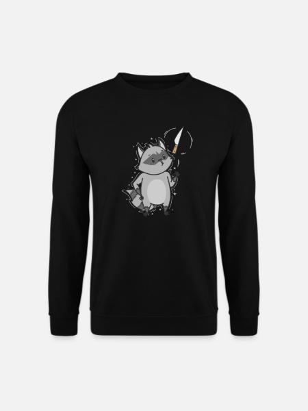 Wäschbar mit Messer Allesfresser - Unisex Pullover - Schwarz