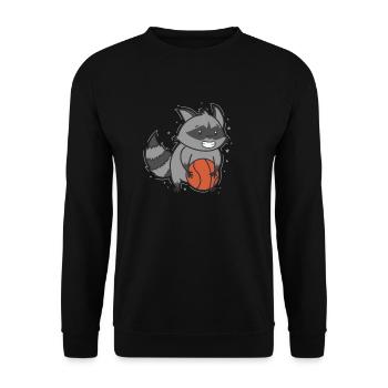 Lavable joue au basket-ball omnivore - Sweat-shirt Unisexe - noir - Devant - Alina (178cm) & Michal (187cm)