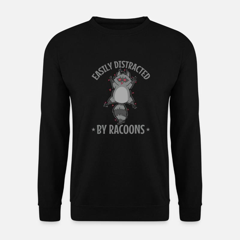 Easily Distracted by Racoons Kleintier - Unisex Sweatshirt - black