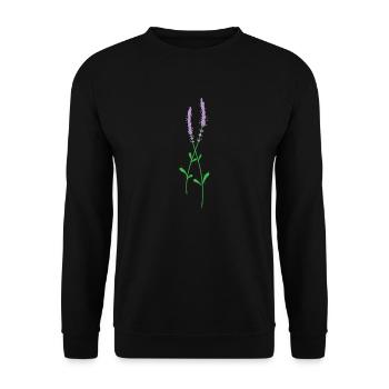 Purple Lavender Herbs Plant - Unisex Sweatshirt - black - Front - Alina (178cm) & Michal (187cm)