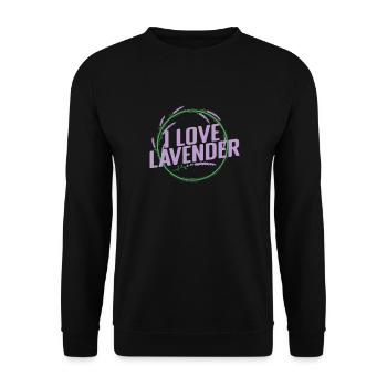 I Love Lavender Plant Garden Fragrance - Unisex Sweatshirt - black - Front - Alina (178cm) & Michal (187cm)