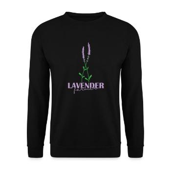 Lavendel Farmer Pflanze Garten Duft - Unisex Pullover - Schwarz - Vorne - Alina (178cm) & Michal (187cm)