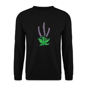 Pflanze Lavendel Garten Duft Kräuter - Unisex Pullover - Schwarz - Vorne - Alina (178cm) & Michal (187cm)