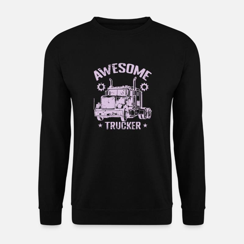 Awesome Trucker Profession Livraison - Sweat-shirt Unisexe - noir