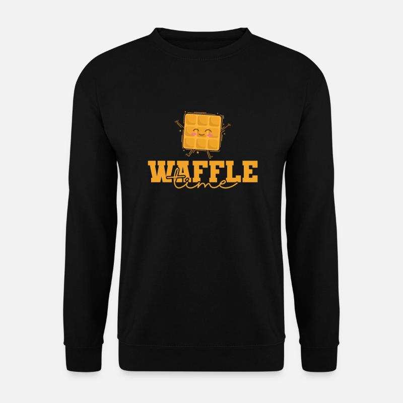 Waffle Time Lieblingsessen - Unisex Pullover - Schwarz