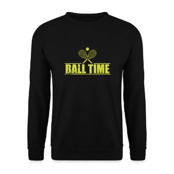 Ball Time Sport Tennis Training - Unisex Sweatshirt - black - Front - Alina (178cm) & Michal (187cm)