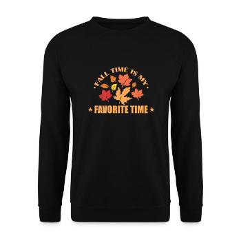 Fall Time is my favorite time season - Unisex Sweatshirt - black - Front - Alina (178cm) & Michal (187cm)