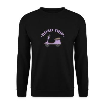 Road Trip Scooter Voyage d’aventure - Sweat-shirt Unisexe - noir - Devant - Alina (178cm) & Michal (187cm)