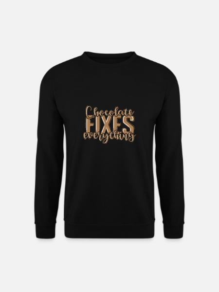 Chocolate Fixes everything Whole Milk - Unisex Sweatshirt - black
