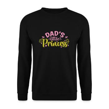 Dad's little Princess - Unisex Sweatshirt - black - Front - Alina (178cm) & Michal (187cm)