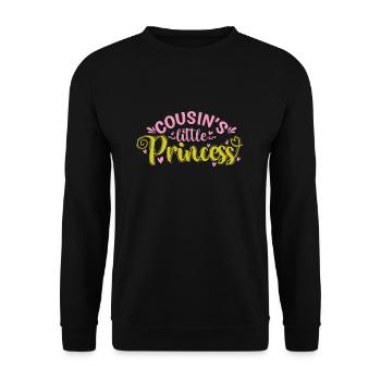 Cousin's little Princess - Unisex Sweatshirt - black - Front - Alina (178cm) & Michal (187cm)