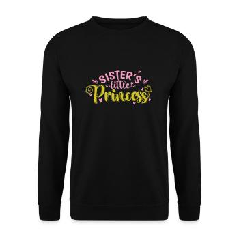 Sister's little Princess - Unisex Pullover - Schwarz - Vorne - Alina (178cm) & Michal (187cm)