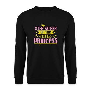 Step Father of the little Princess - Unisex Sweatshirt - black - Front - Alina (178cm) & Michal (187cm)