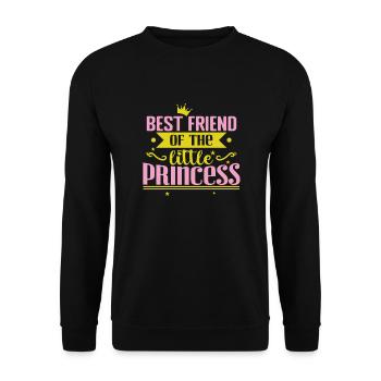 Best Friend of the little Princess - Unisex Sweatshirt - black - Front - Alina (178cm) & Michal (187cm)
