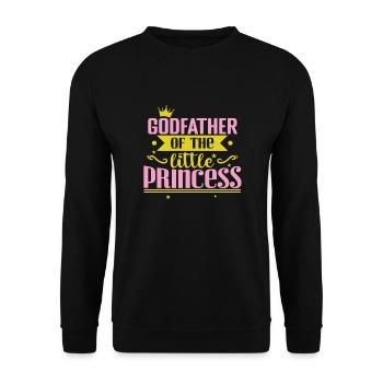 Godfather of the little Princess - Unisex Pullover - Schwarz - Vorne - Alina (178cm) & Michal (187cm)