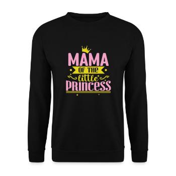 Mama of the little Princess - Unisex Pullover - Schwarz - Vorne - Alina (178cm) & Michal (187cm)