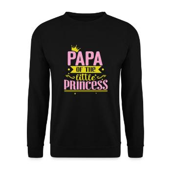 Papa of the little Princess - Unisex Pullover - Schwarz - Vorne - Alina (178cm) & Michal (187cm)