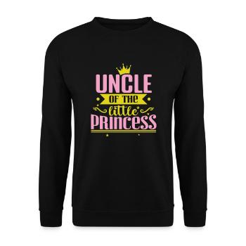 Uncle of the little Princess - Unisex Sweatshirt - black - Front - Alina (178cm) & Michal (187cm)