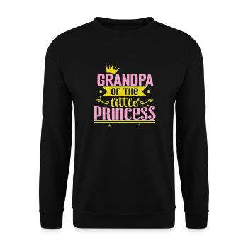 Grandpa of the little Princess - Unisex Pullover - Schwarz - Vorne - Alina (178cm) & Michal (187cm)