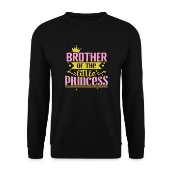 Brother of the little Princess - Unisex Pullover - Schwarz - Vorne - Alina (178cm) & Michal (187cm)