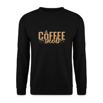Coffee Snob Koffein Café Aroma - Unisex Pullover - Schwarz - Vorne - Alina (178cm) & Michal (187cm)