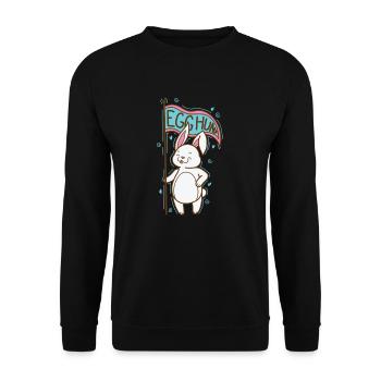 Chasse aux oeufs Oeufs de Pâques - Sweat-shirt Unisexe - noir - Devant - Alina (178cm) & Michal (187cm)