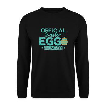 Official Easter Egg Hunter Easter Bunny - Unisex Sweatshirt - black - Front - Alina (178cm) & Michal (187cm)