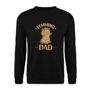 Lemming Papa Rongeur Excès de confiance - Sweat-shirt Unisexe - noir - Devant - Alina (178cm) & Michal (187cm)