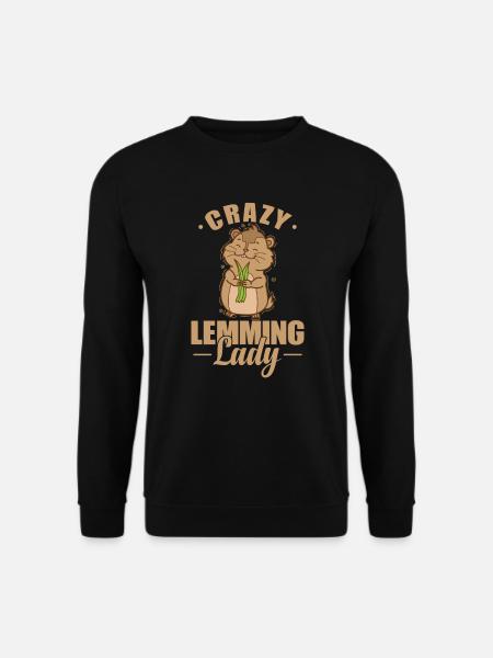 Crazy Lemming Lady Rodent - Unisex Sweatshirt - black