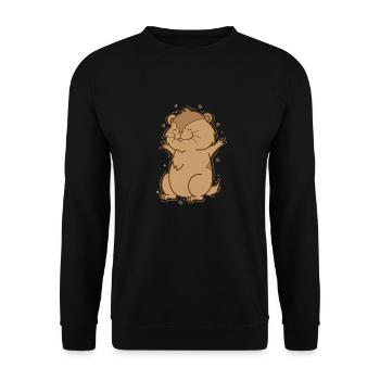 Excès de confiance chez les rongeurs Lemming - Sweat-shirt Unisexe - noir - Devant - Alina (178cm) & Michal (187cm)