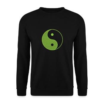 Contraste entre le yin et le yang - Sweat-shirt Unisexe - noir - Devant - Alina (178cm) & Michal (187cm)