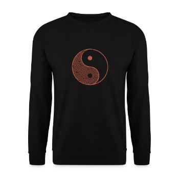 Yin and Yang Harmony Energy - Unisex Sweatshirt - black - Front - Alina (178cm) & Michal (187cm)