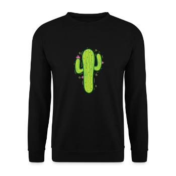classic desert cactus plant - Unisex Sweatshirt - black - Front - Alina (178cm) & Michal (187cm)