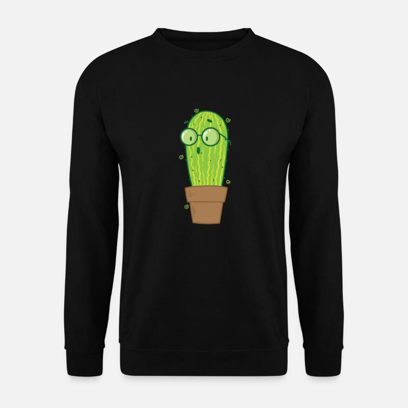 Streber Kaktus Pflanze - Unisex Pullover - Schwarz