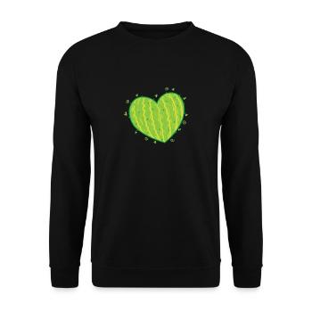 Plante de cœur de cactus - Sweat-shirt Unisexe - noir - Devant - Alina (178cm) & Michal (187cm)