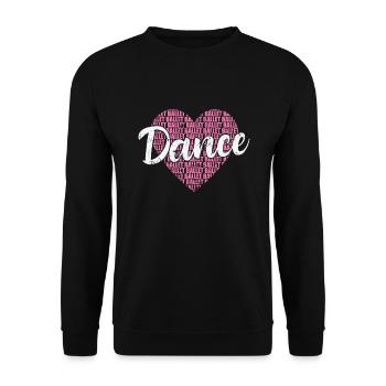 Ballet Dance Heart - Unisex Sweatshirt - black - Front - Alina (178cm) & Michal (187cm)