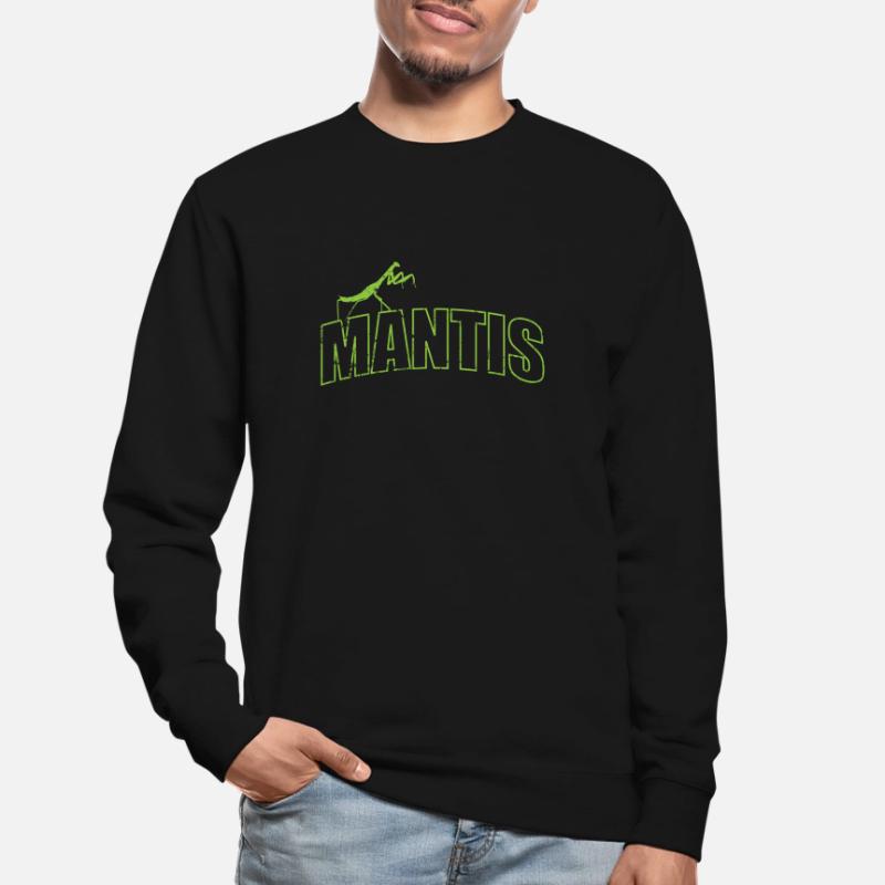 Mantis insect on the script Unisex Sweatshirt