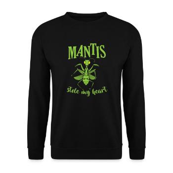 Mantis stole my Heart - Unisex Pullover - Schwarz - Vorne - Alina (178cm) & Michal (187cm)
