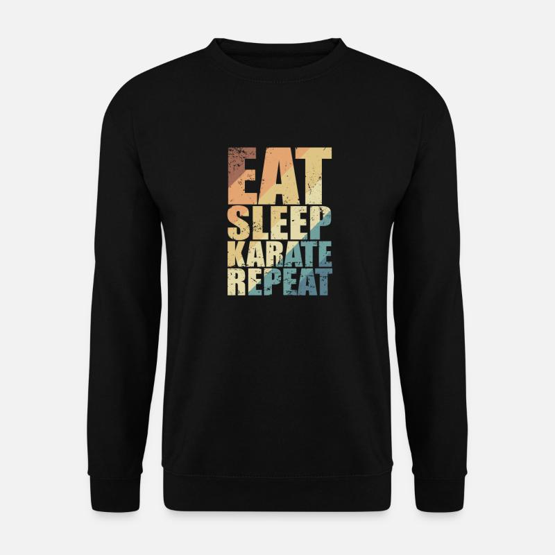 Eat Sleep Karate Repeat - Unisex Sweatshirt - black