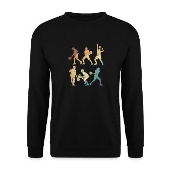 Divers joueurs de padel - Sweat-shirt Unisexe - noir - Devant - Alina (178cm) & Michal (187cm)