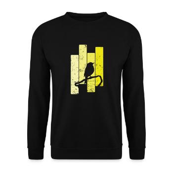 Canary in the shade - Unisex Sweatshirt - black - Front - Alina (178cm) & Michal (187cm)