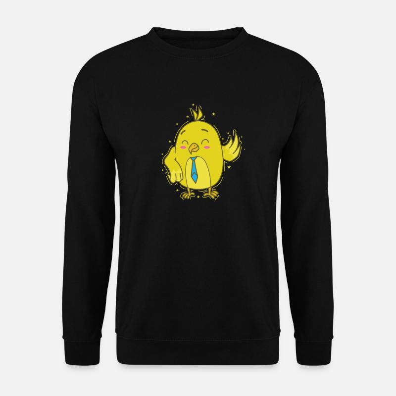 Canary with tie - Unisex Sweatshirt - black