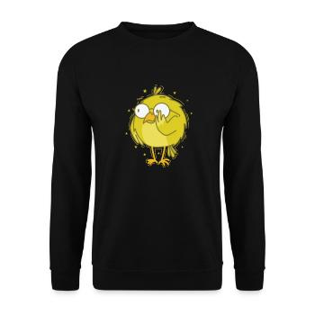 Canari en nerd à lunettes - Sweat-shirt Unisexe - noir - Devant - Alina (178cm) & Michal (187cm)