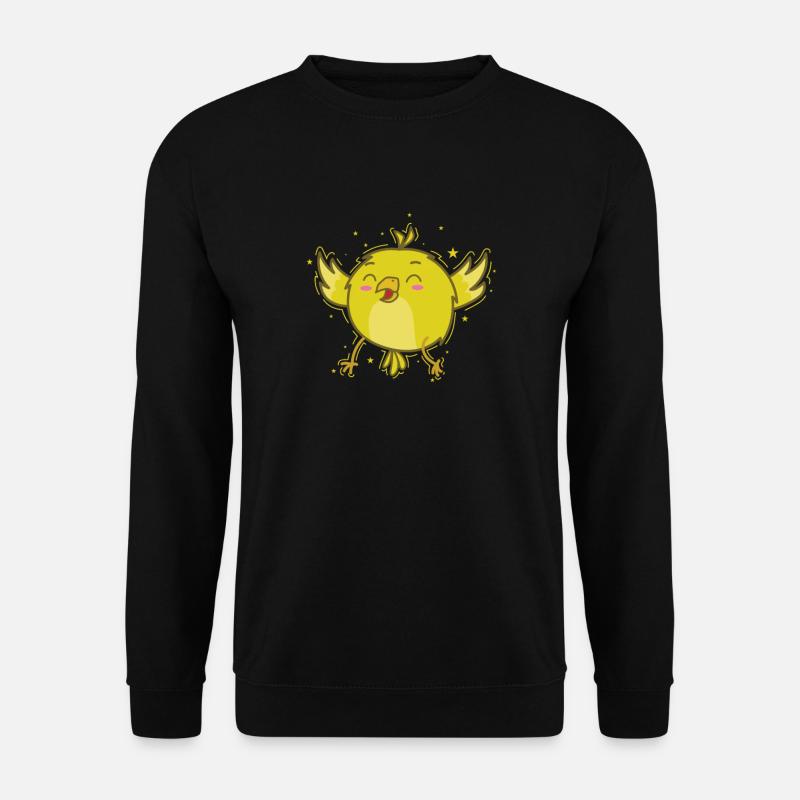 Kanarienvogel freut sich - Unisex Pullover - Schwarz