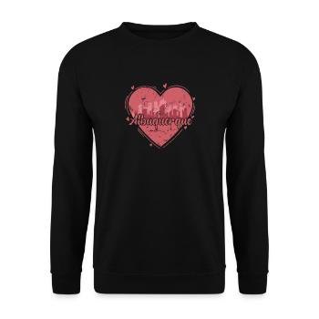 Albuquerque, Nouveau-Mexique aux États-Unis - Sweat-shirt Unisexe - noir - Devant - Alina (178cm) & Michal (187cm)