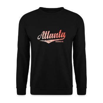 Atlanta, Georgia City in the USA - Unisex Sweatshirt - black - Front - Alina (178cm) & Michal (187cm)