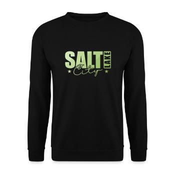 Salt Lake City, une ville de l’Utah. - Sweat-shirt Unisexe - noir - Devant - Alina (178cm) & Michal (187cm)
