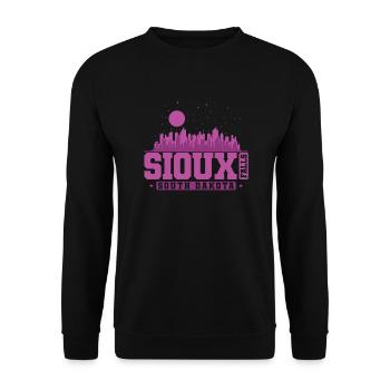 Sioux Falls, South Dakota, a city - Unisex Sweatshirt - black - Front - Alina (178cm) & Michal (187cm)