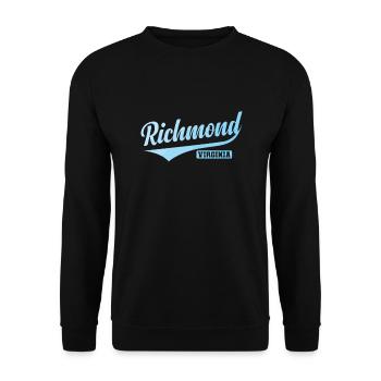 Richmond Stadt im Bundesstaat Virginia - Unisex Pullover - Schwarz - Vorne - Alina (178cm) & Michal (187cm)